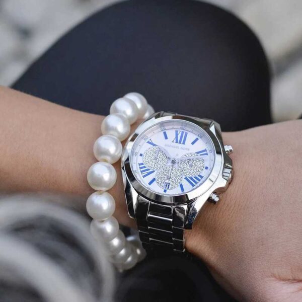 Relógio Michael Kors MK6320 prateado com azul - Image 2